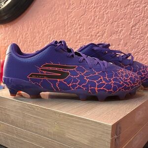 Skechers Kids Purple and Orange Sneakers